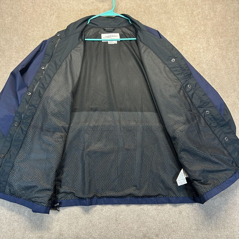 FootJoy Dryjoys Golf Jacket Womens Large Navy Full Zip Mesh Lined Rain Wind Vent - Picture 5 of 14